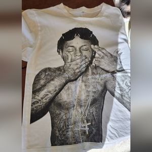 Small/Med white Lil Wayne t shirt